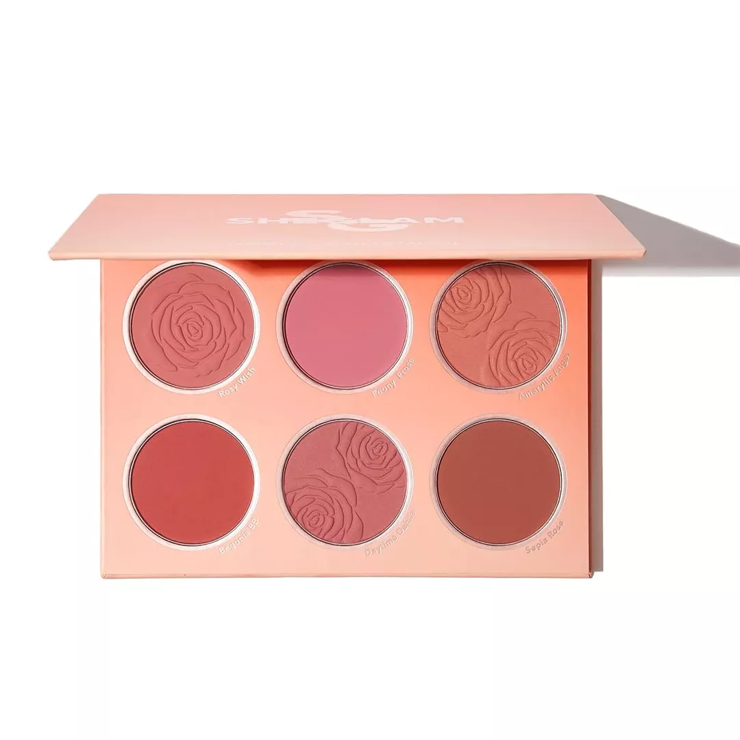 23917 She Glam Floral Flush Blush Palette (Multicolor)_