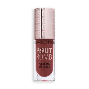 Revolution Pout Bomb Plumping Gloss-Cookie Warm Nude