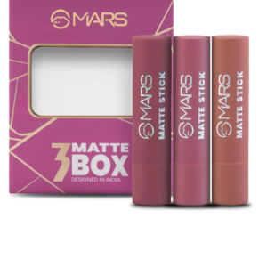 MARS Cosmetics Matte Lipsticks Box Set Of 3 (Peaches And Nudes (02))