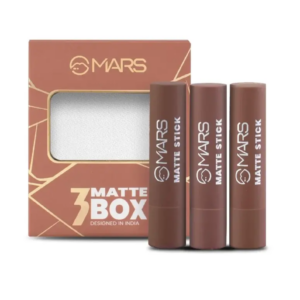 MARS Cosmetics Matte Lipsticks Box Set Of 3 (Peaches And Nudes (02))
