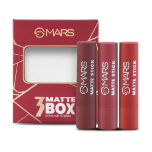 MARS Cosmetics Matte Lipsticks Box Set Of 3 (Reds And Maroons (01))