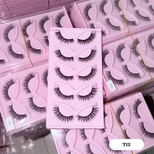 TG Beauty 5 Pair False Eyelashes (T12)